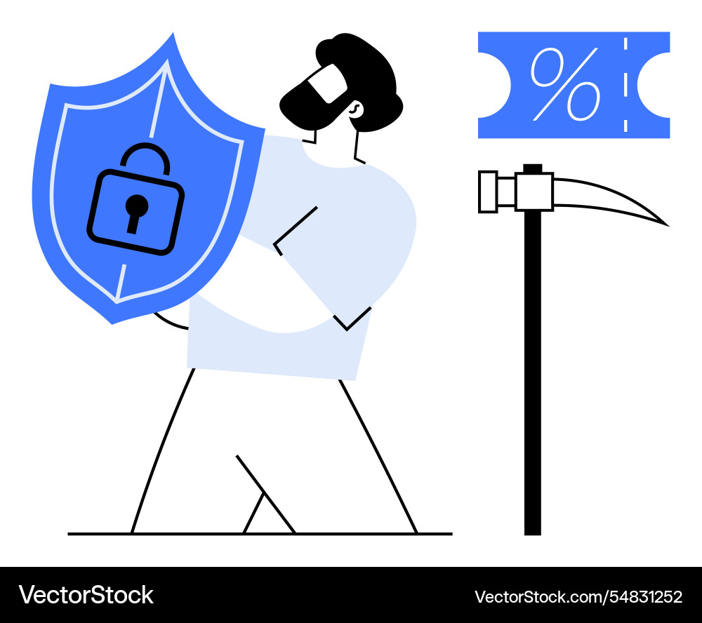 Protecting data security in digital transactions Protecting data security in digital transactions vector image