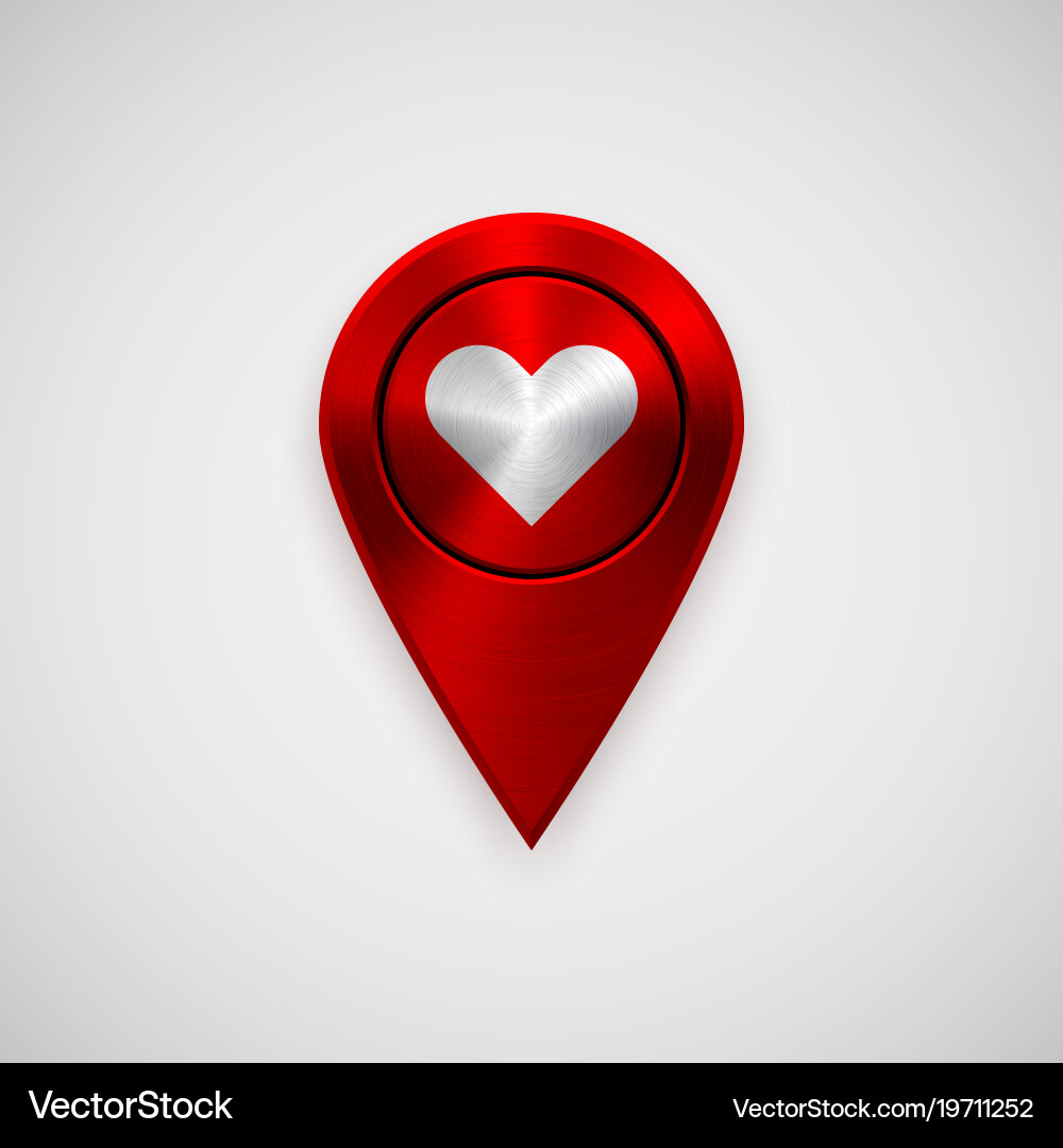 Red technology gps map pointer Vector Image