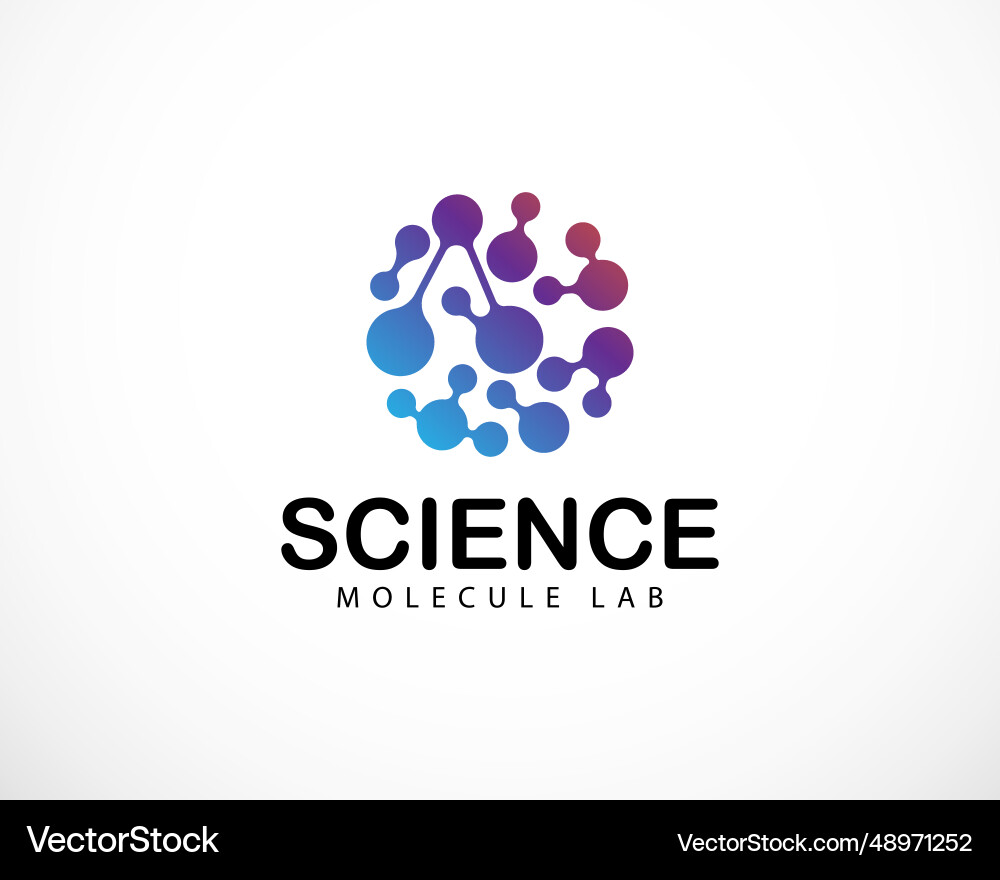 Science logo creative connect molecule biology Science logo creative connect molecule biology Vector Image