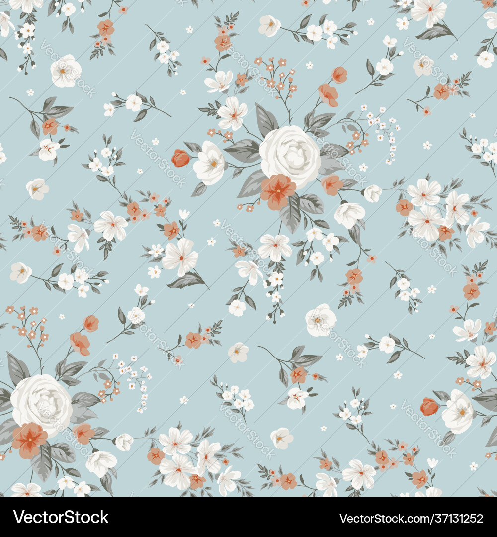 Seamless pattern with spring flowers Seamless pattern with spring flowers vector image
