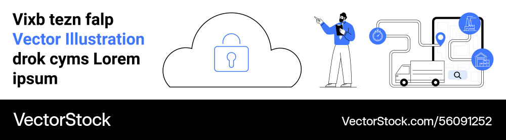 Sicherer Cloud-Datentransfer und digitaler Workflow Sicherer Cloud-Datentransfer und digitaler Workflow vektorbild