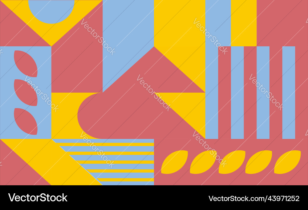 Simple background in red and yellow basic color vector image