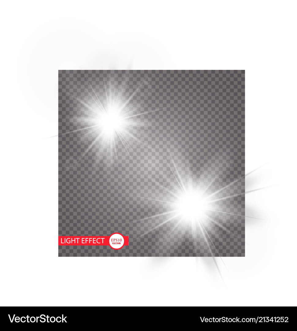 Transparent sunlight special lens flare Transparent sunlight special lens flare vector image