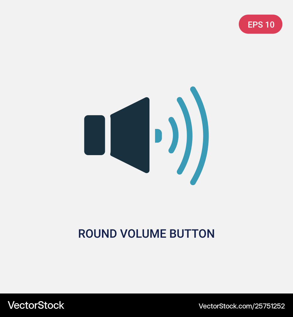 Two color round volume button icon from user Two color round volume button icon from user vector image