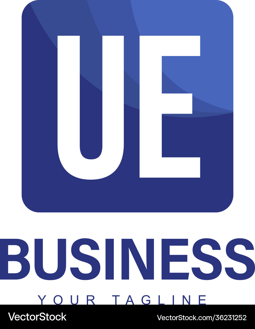 Ue initial a logo design with abstract style Ue initial a logo design with abstract style vector image