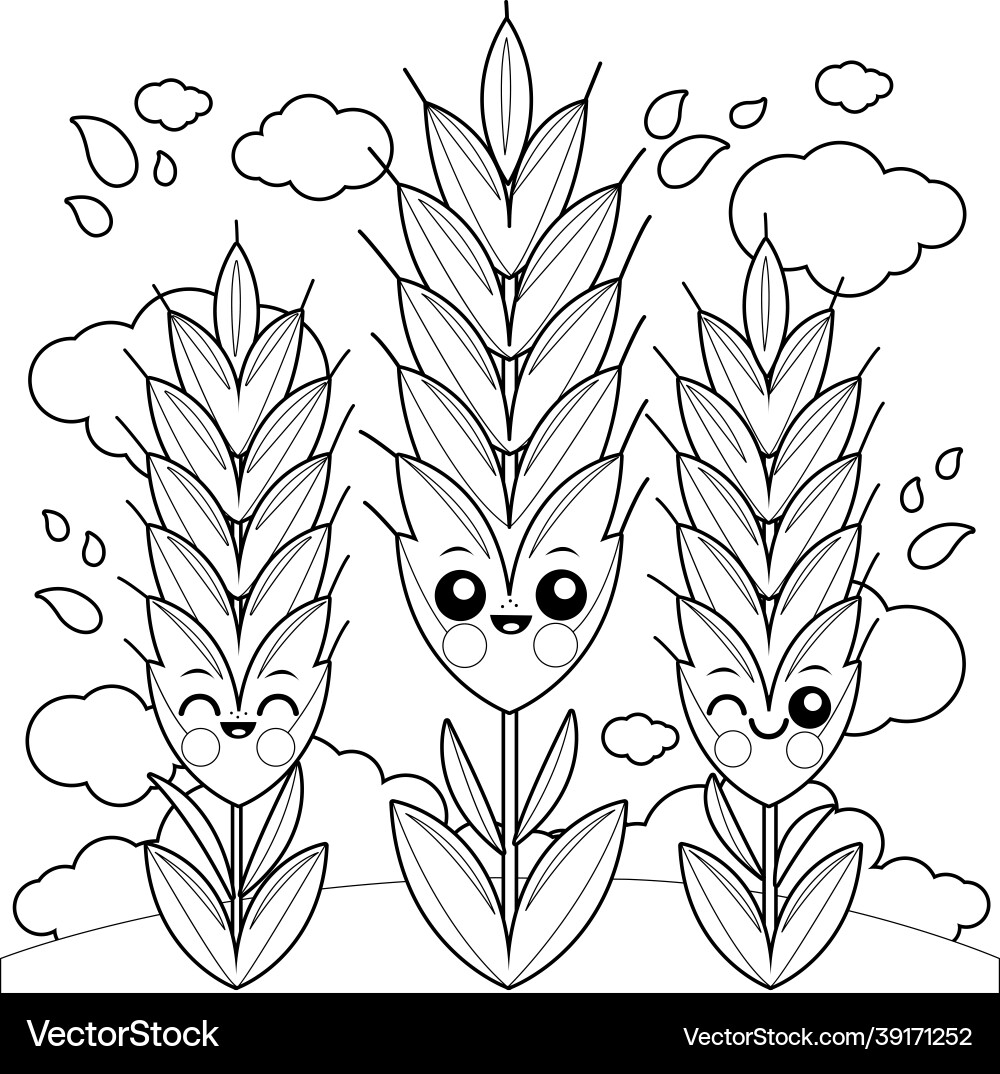Wheat Field Characters vector image