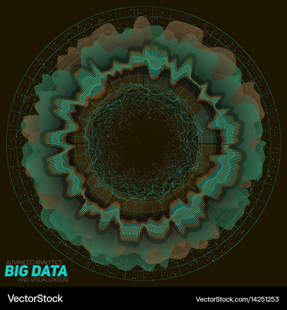 Big data colorful visualization Vector Image