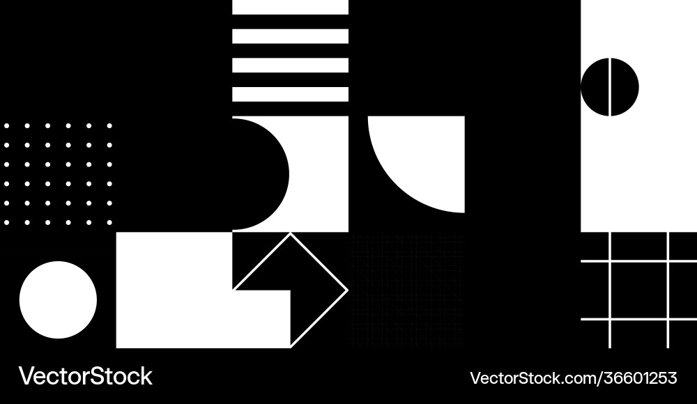 Black and white abstract pattern design Black and white abstract pattern design vector image