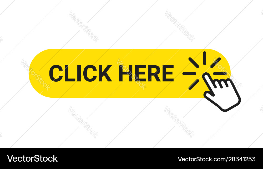 Click Here Button - Hand Pointer vector image