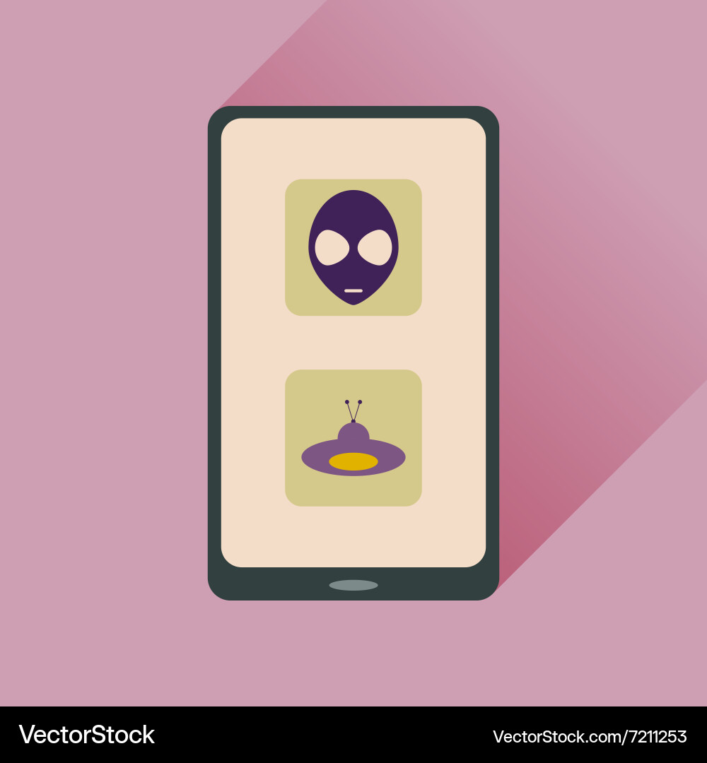 Flat web icon with long shadow mobile viruses Vector Image