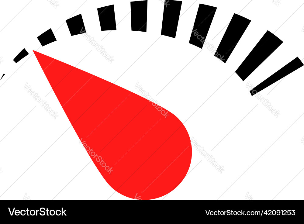 Gauge meter level indicator icon symbol Vector Image