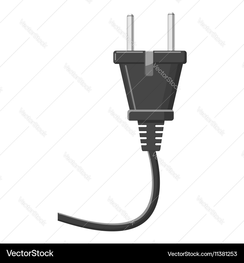 Gray Electrical Plug Icon Royalty Free Vector Image