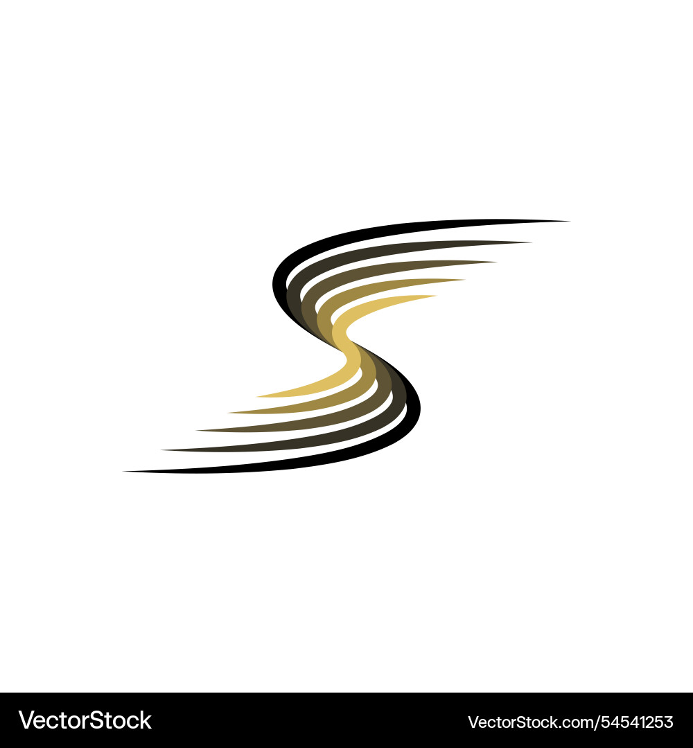 Hair style logo letter s design Royalty Free Vector Image