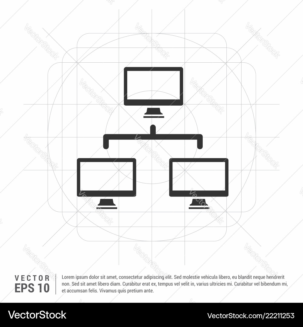 Hierarchical network icon Hierarchical network icon vector image