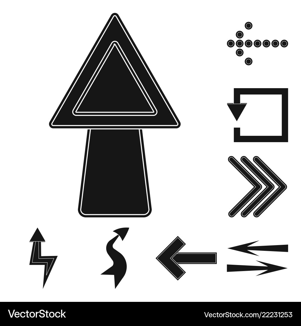Isolated object of element and arrow sign Isolated object of element and arrow sign vector image
