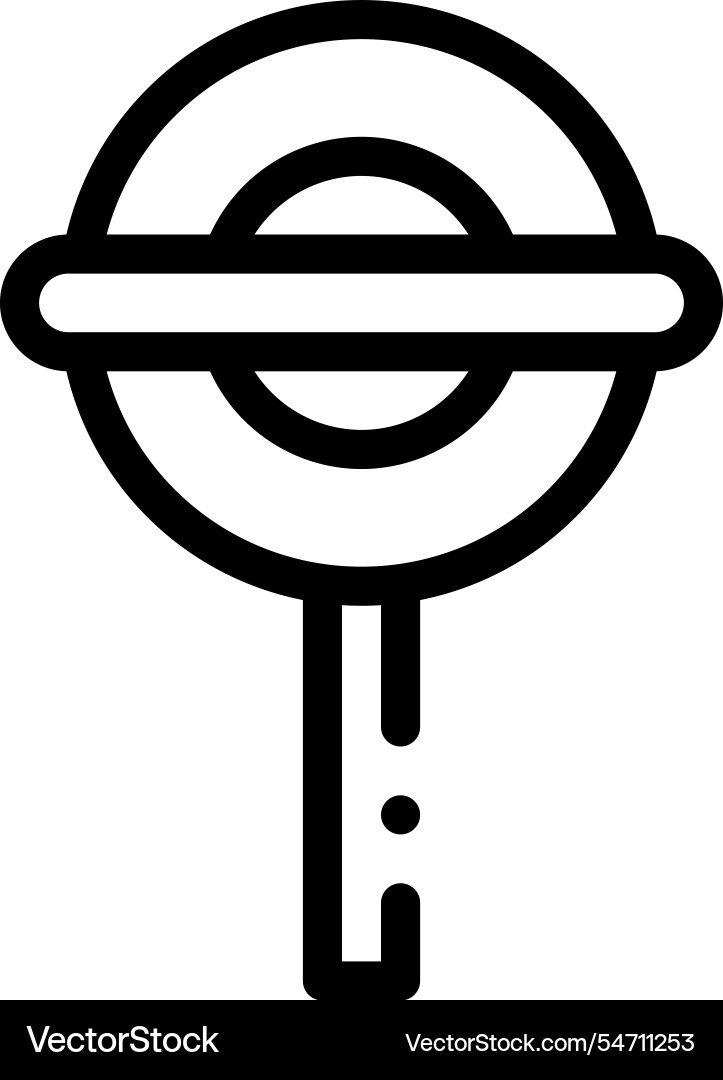 Lollipop icon thin linear style design isolated Lollipop icon thin linear style design isolated vector image