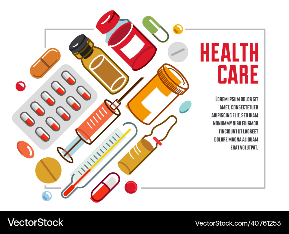 Medical flyer of pharmacy drugstore or Medical flyer of pharmacy drugstore or vector image