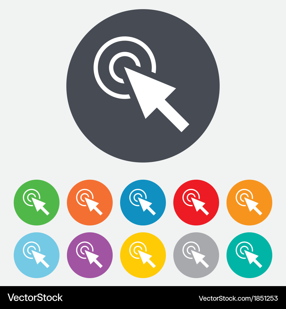 Mouse Pointer Cursor Icon Set vector image