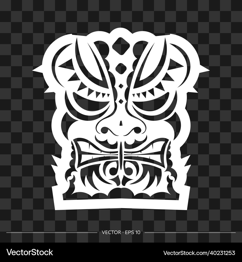 Polynesia mask from patterns the contour Polynesia mask from patterns the contour Vector Image