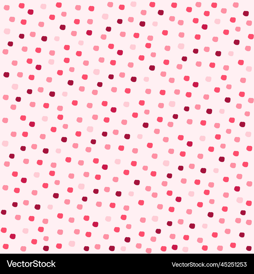 Seamless dots pattern with red and pink on wh Seamless dots pattern with red and pink on wh Vector Image