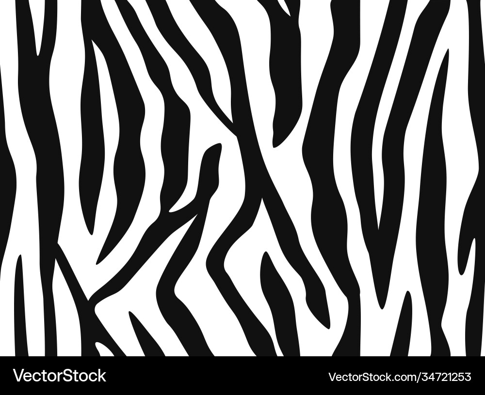 Seamless pattern zebra texture vector image