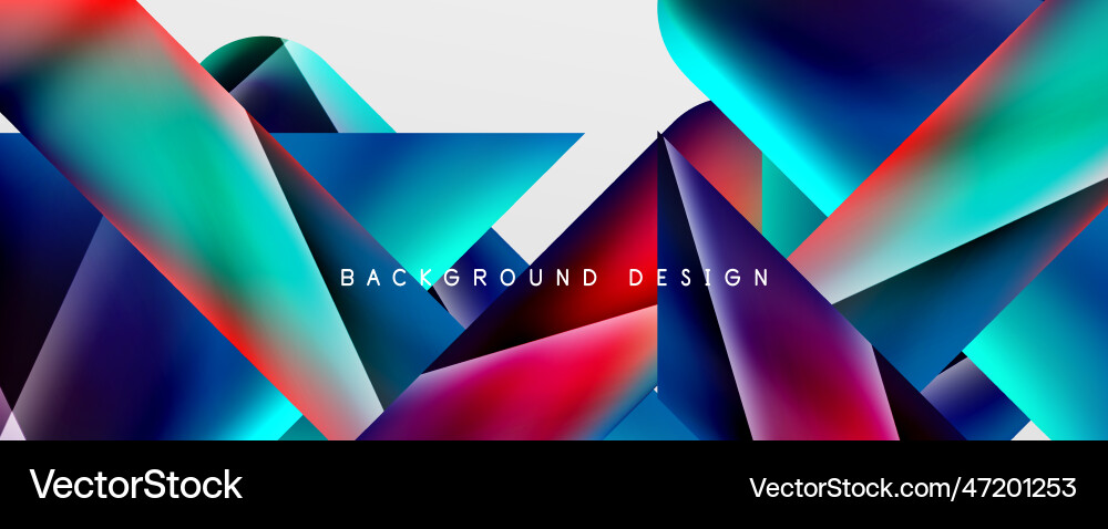 Triangle fluid color gradient abstract background vector image