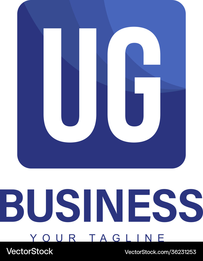 Ug initial a logo design with abstract style Ug initial a logo design with abstract style vector image