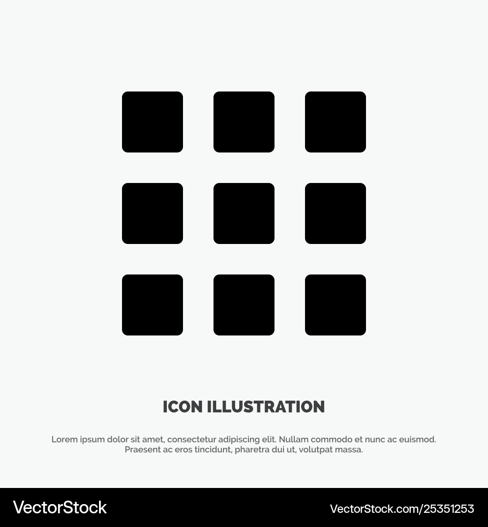 Web grid shape squares solid glyph icon Web grid shape squares solid glyph icon vector image