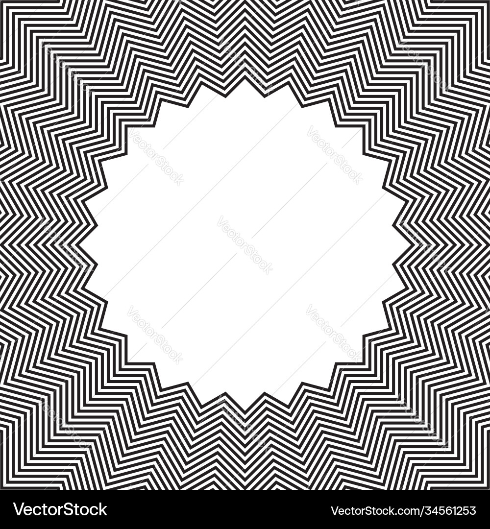 Zig Zag Geometric Frame Pattern vector image