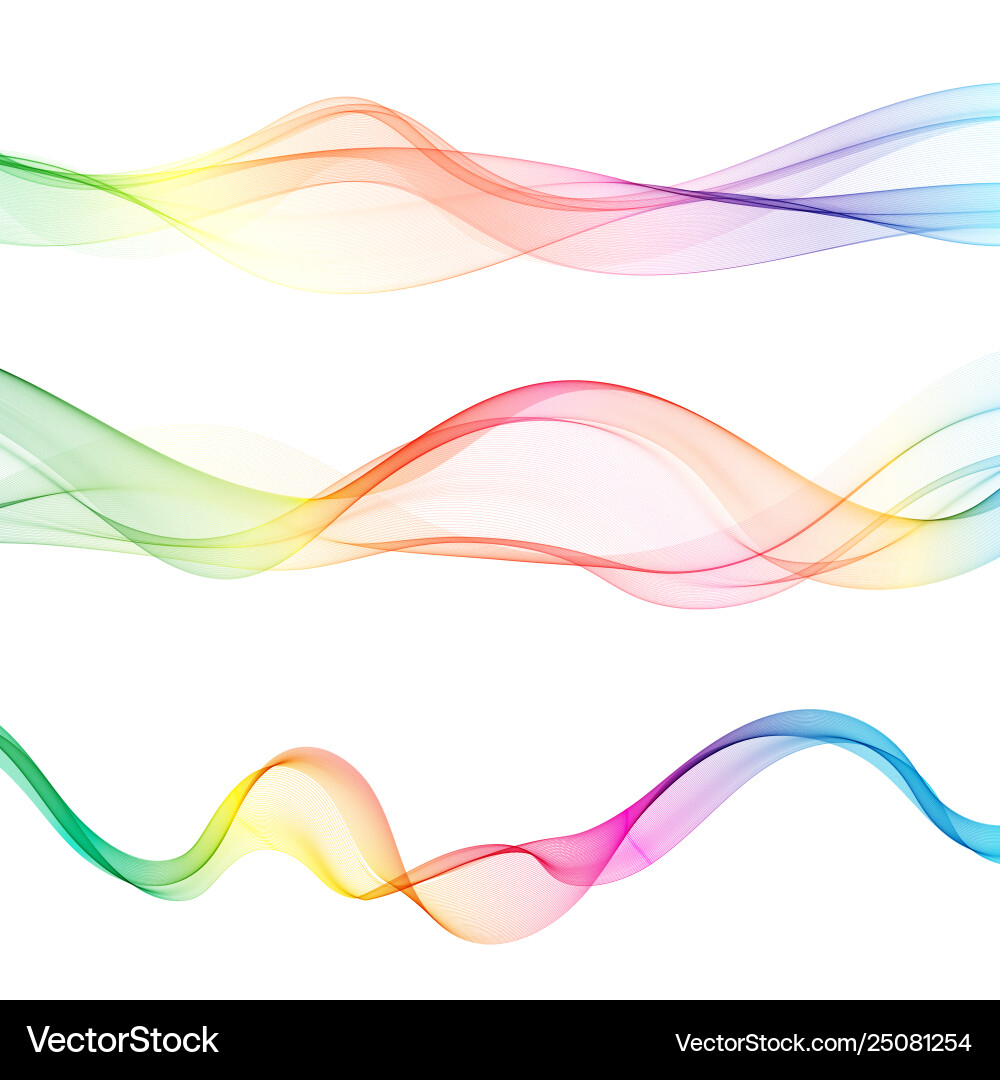 Abstract Color Wave Smoke vector image