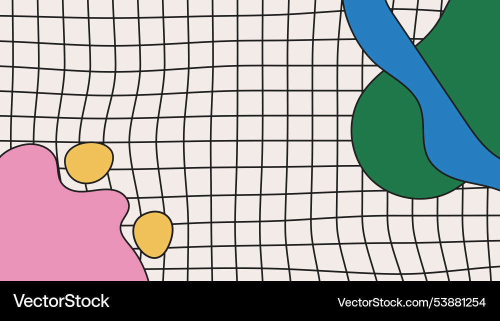 Abstract y2k childish background with distorted Abstract y2k childish background with distorted vector image