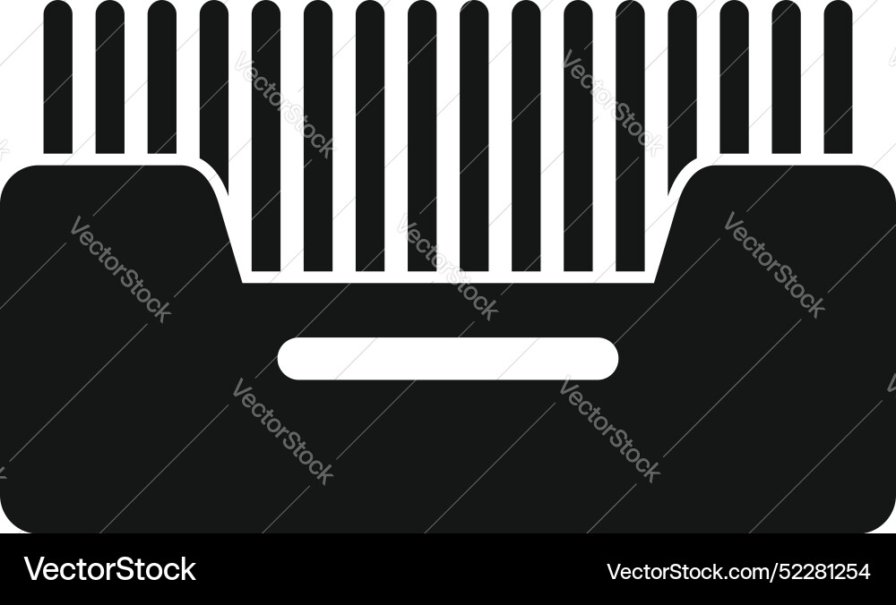 Archive box with documents icon data storage Archive box with documents icon data storage vector image
