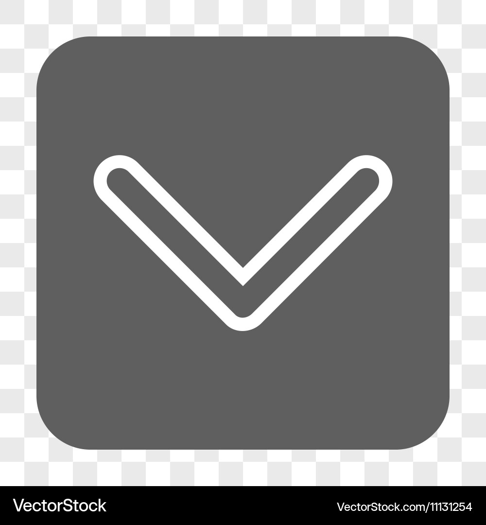 Arrowhead down rounded square button Vector Image