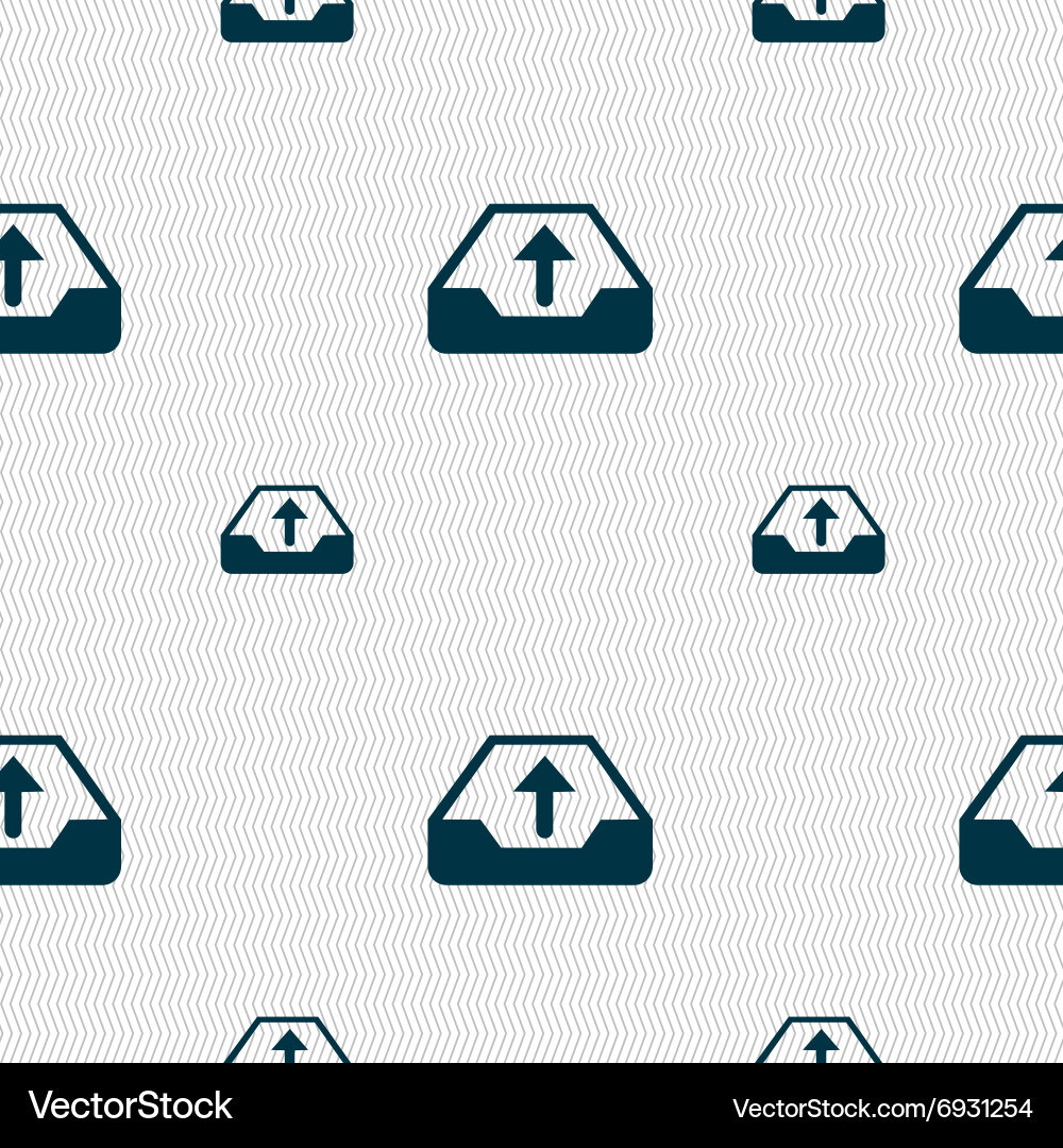 Backup icon sign seamless pattern with geometric vector image