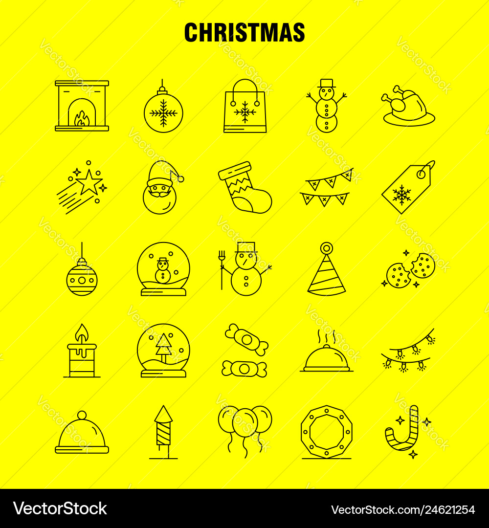 Christmas line icon for web print and mobile uxui vector image
