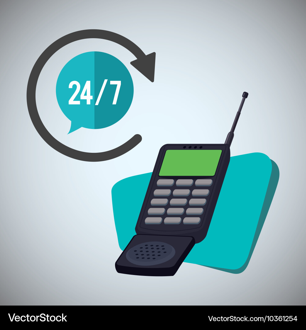 Customer service technical icon set vector image