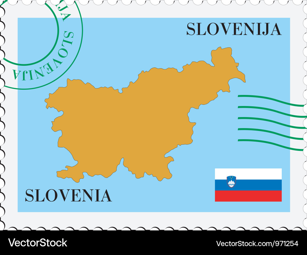 E-Mail an Slovenia Vektorbild