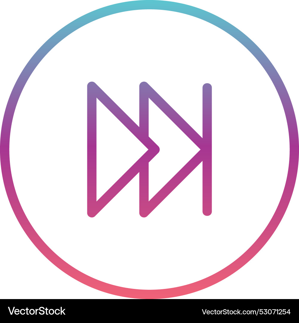 Fast forward line gradient design Vector Image