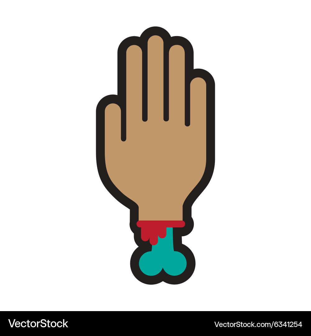 Flat with shadow icon and mobile application hand vector image