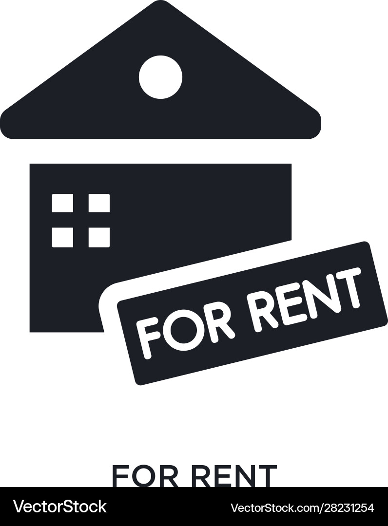 For rent isolated icon simple element from real Vector Image