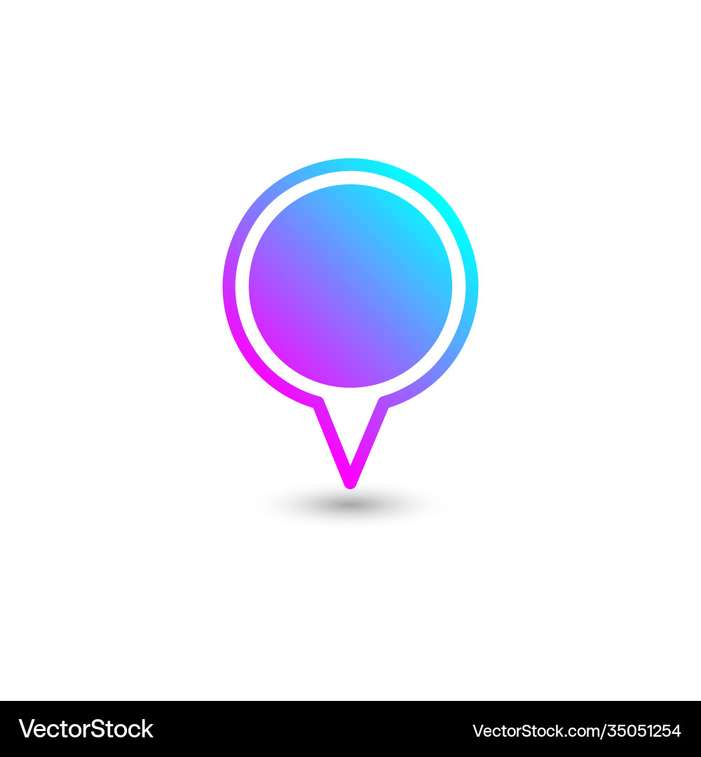 Gradient map pin sign location icon web design vector image