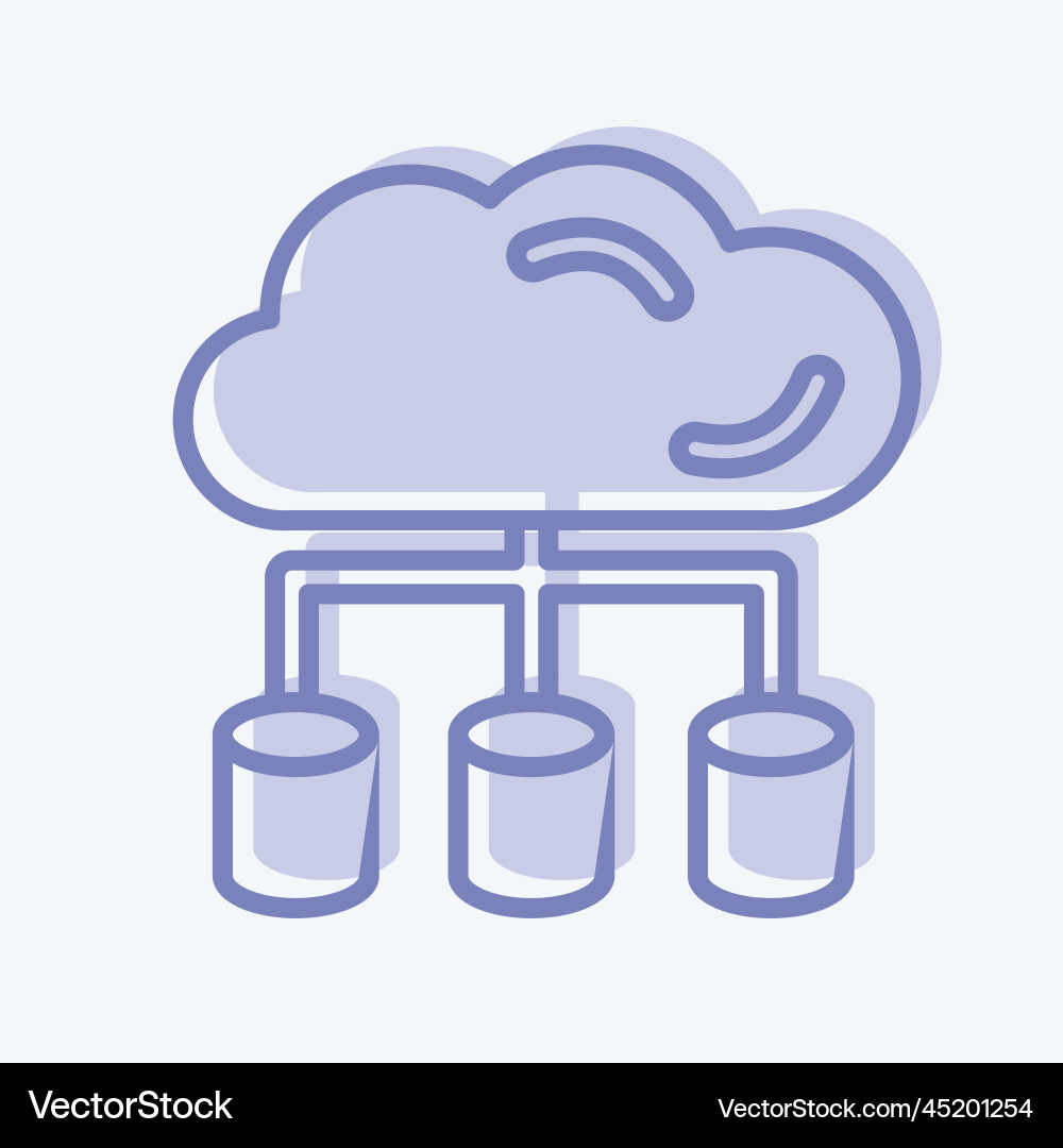 Icon big data related to machine learning symbol Icon big data related to machine learning symbol Vector Image