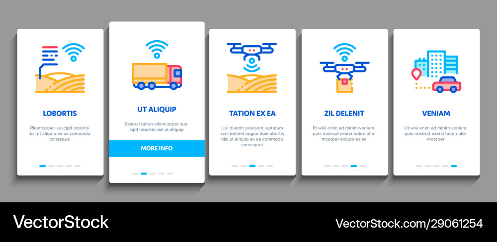 Internet of things onboarding elements icons set Internet of things onboarding elements icons set vector image