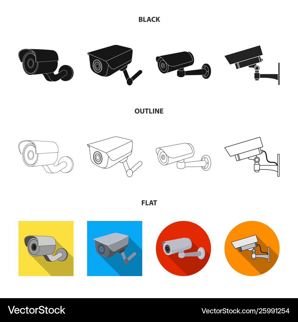 Isolated object camcorder and camera symbol vector image