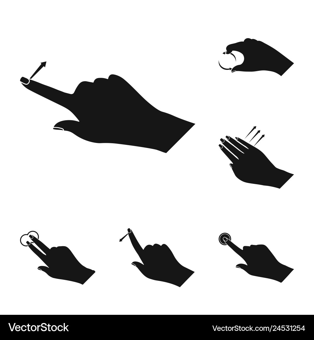 Isolated object of touchscreen and hand sign Isolated object of touchscreen and hand sign vector image