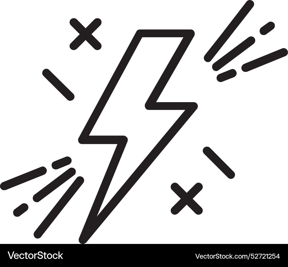 Lightning line icon design Vector Image