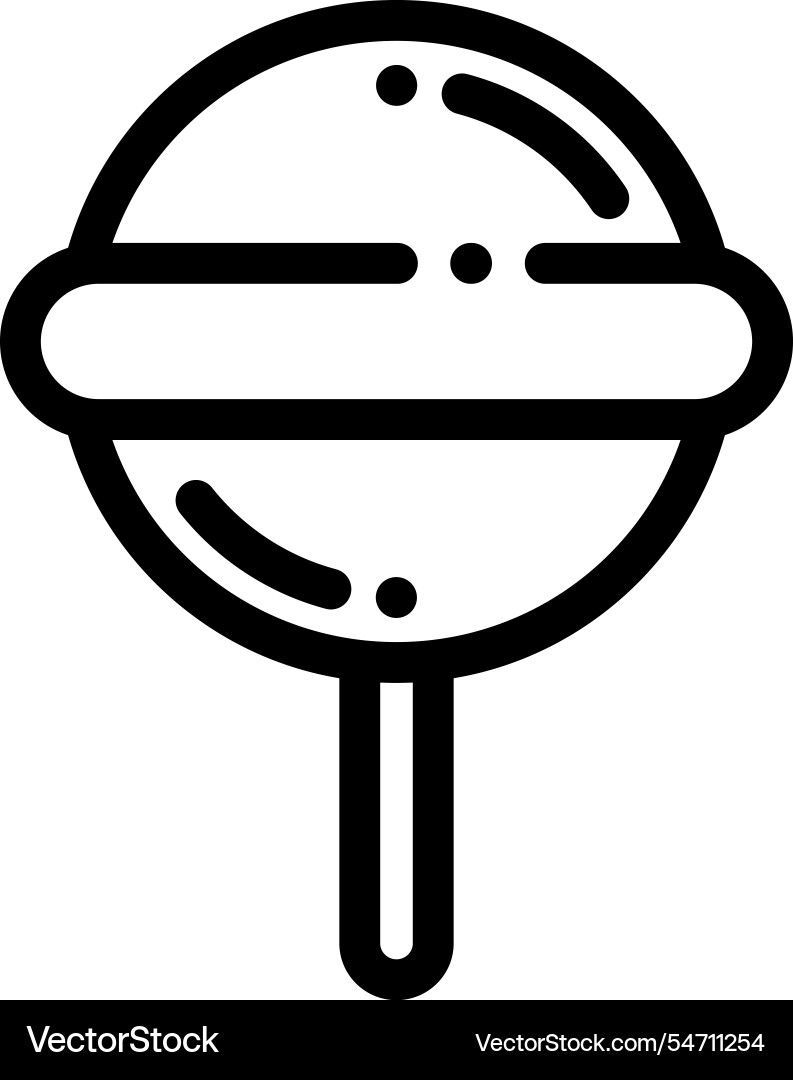 Lollipop icon thin linear style design isolated Lollipop icon thin linear style design isolated vector image