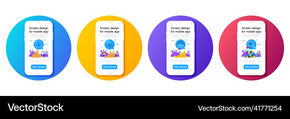 Minimal set of online shopping reject click vector image