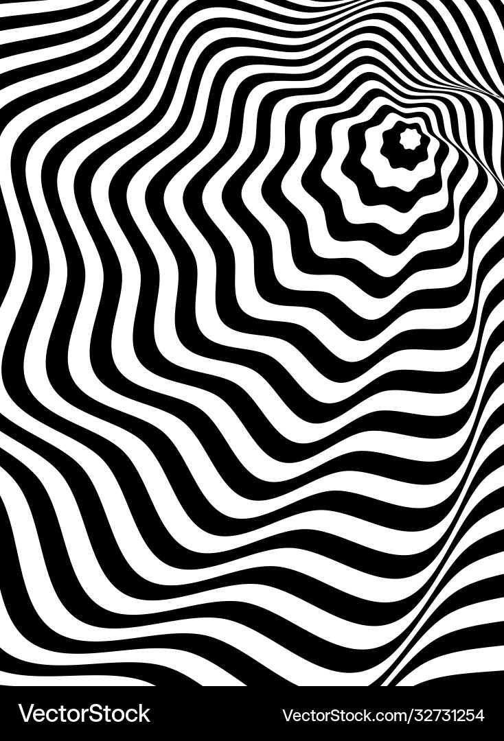 Monochrome waves and forms background vector image