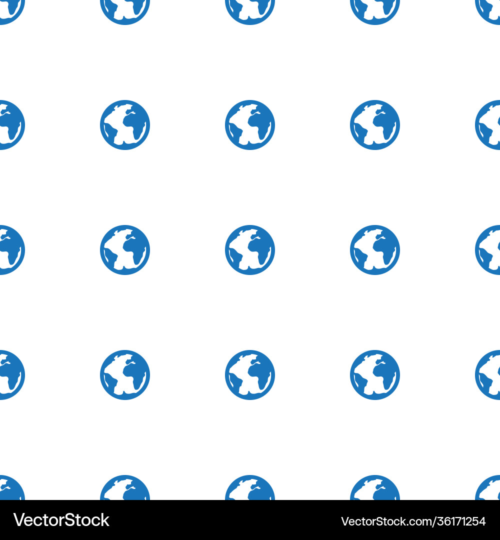 Planet icon pattern seamless white background vector image